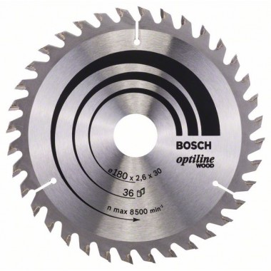 Пильный диск Optiline Wood 180x30/20x2,6 мм, 36 Bosch 2608640609