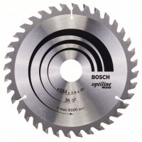 Пильный диск Optiline Wood 184x30x2,6 мм, 36 Bosch 2608640611