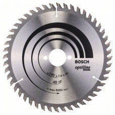 Пильный диск Optiline Wood 190 x 30 x 2,6 mm, 48 Bosch 2608640617