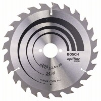 Пильный диск Optiline Wood 200x30x2,8 мм, 24 Bosch 2608640618