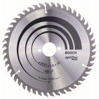 Пильный диск Optiline Wood 200x30x2,8 мм, 48 Bosch 2608640620