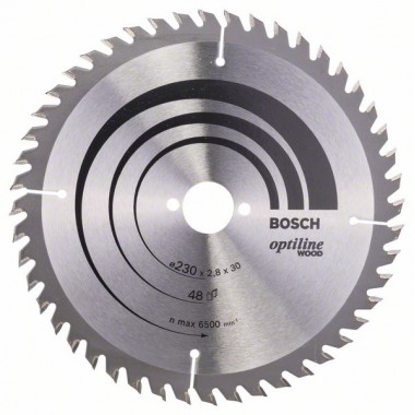 Пильный диск Optiline Wood 230x30x2,8 мм, 48 Bosch 2608640629