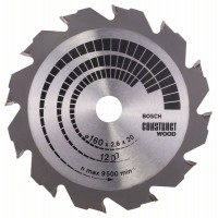 Пильный диск Construct Wood 160x20/16x2,6 мм; 12 Bosch 2608640630