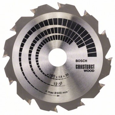 Пильный диск Construct Wood 180x30/20x2,6 мм; 12 Bosch 2608640632