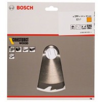 Пильный диск Construct Wood 190x30x2,6 мм; 12 Bosch 2608640633