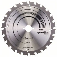 Пильный диск Speedline Wood 250x30x3,2 мм, 24 Bosch 2608640680
