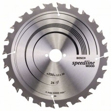 Пильный диск Speedline Wood 250x30x3,2 мм, 24 Bosch 2608640680