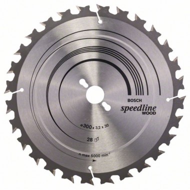Пильный диск Speedline Wood 300x30x3,2 мм, 28 Bosch 2608640681