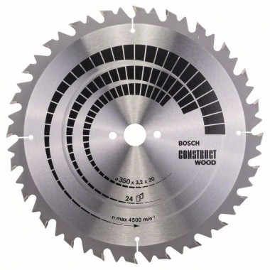 Пильный диск Construct Wood 350x30x3,2 мм; 24 Bosch 2608640702