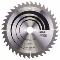 Пильный диск Optiline Wood 250x30x3,2 мм, 40 Bosch 2608640728