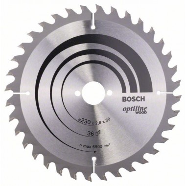 Пильный диск Optiline Wood 230 x 30 x 2,8 mm, 36 Bosch 2608640628