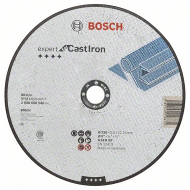 Отрезной круг прямой Expert for Cast Iron AS 24 R 230x3,0 мм Bosch 2608600546