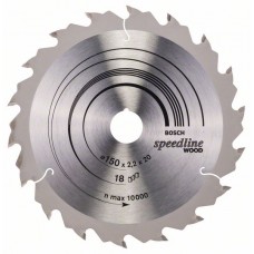 Пильный диск Speedline Wood 150x20x2,2 мм, 18 Bosch 2608640781