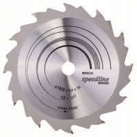 Пильный диск Speedline Wood 160x16x2,4 мм, 12 Bosch 2608640784