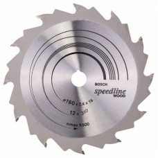 Пильный диск Speedline Wood 160x16x2,4 мм, 12 Bosch 2608640784
