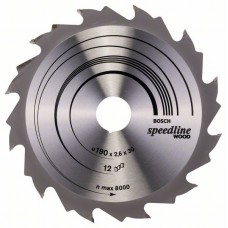 Пильный диск Speedline Wood 190 x 30 x 2,6 mm, 12 Bosch 2608640800