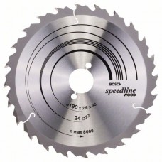 Пильный диск Speedline Wood 190 x 30 x 2,6 mm, 24 Bosch 2608640801