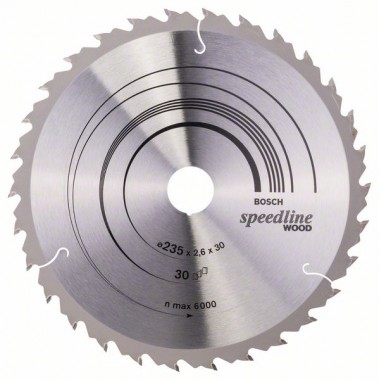 Пильный диск Speedline Wood 235 x 30/25 x 2,6 mm, 30 Bosch 2608640807