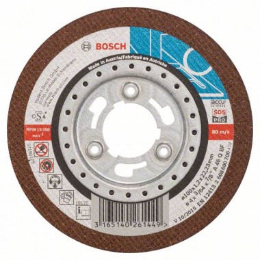 Отрезной круг прямой по металлу - SDS-pro A 46 Q BF 100x1,2 мм Bosch 2608600700