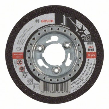 Отрезной круг прямой Inox - SDS-pro A 46 R BF 100x1,2 мм Bosch 2608600701