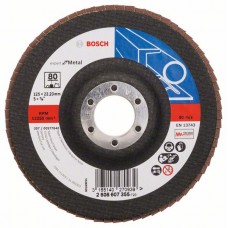 Лепестковый шлифкруг X551 Expert for Metal 125x22,23 мм, 80 Bosch 2608607355