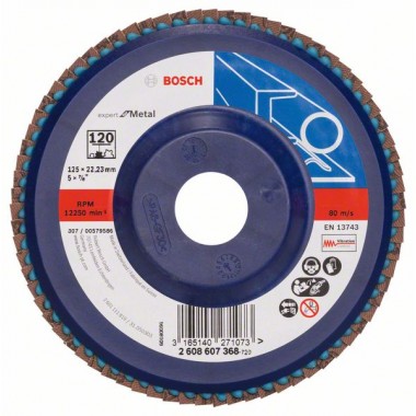 Лепестковый шлифкруг X551 Expert for Metal 125x22,23 мм, 120 Bosch 2608607368