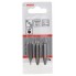 Набор из 3 двухсторонних насадок-бит S 0,6x4,0, PH2, PZ2; S 0,6x4,0, PH2, PZ2; 45 мм Bosch 2607001744