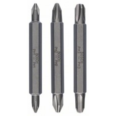 Набор из 3 двухсторонних насадок-бит PH1, PH2, PH3, PH1, PH2, PH3; 60 мм Bosch 2607001748