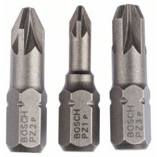 Набор из 3 насадок-бит Extra Hart (PZ) PZ1; PZ2; PZ3; 25 мм Bosch 2607001753