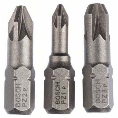 Набор из 3 насадок-бит Extra Hart (PZ) PZ1; PZ2; PZ3; 25 мм Bosch 2607001753