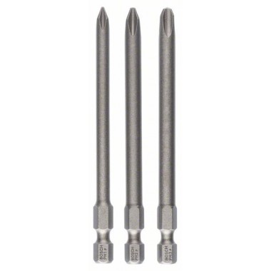 Набор из 3 насадок-бит Extra Hart PH1; PH2; PH3; 89 мм Bosch 2607001757