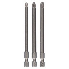 Набор из 3 насадок-бит Extra Hart PZ1; PZ2; PZ3; 89 мм Bosch 2607001761