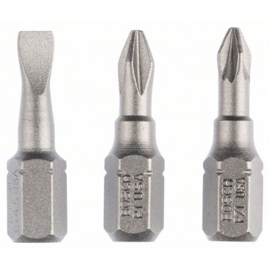 Набор из 3 насадок-бит Extra Hart (смешанный) S 0,6x4,5; PH1; PZ1; 25 мм Bosch 2607001765
