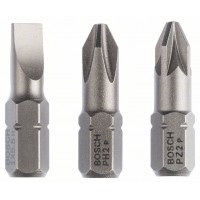 Набор из 3 насадок-бит Extra Hart (смешанный) S 1,0x5,5; PH2; PZ2; 25 мм Bosch 2607001766