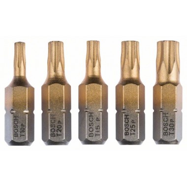Набор из 5 насадок-бит Max Grip (Torx) T 10; T 15; T 20; T 25; T 30; 25 мм Bosch 2607001769