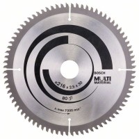 Пильный диск Multi Material 216 x 30 x 2,5 mm; 80 Bosch 2608640447