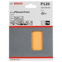 Шлифлист C470, в упаковке 10шт. 115x107 мм, 120 Bosch 2608607458