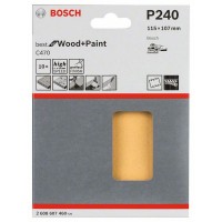Шлифлист C470, в упаковке 10шт. 115x107 мм, 240 Bosch 2608607460