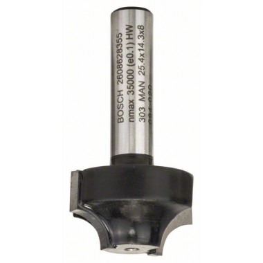 Профильная фреза E 8 мм, R1 6,3 мм, D 25,4 мм, L 14 мм, G 46 мм Bosch 2608628355