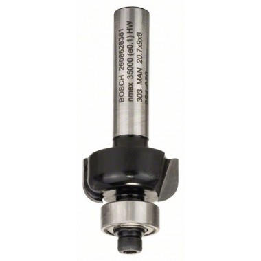 Профильная фреза E 8 мм, R1 4 мм, D 20,7 мм, L 9 мм, G 53 мм Bosch 2608628361
