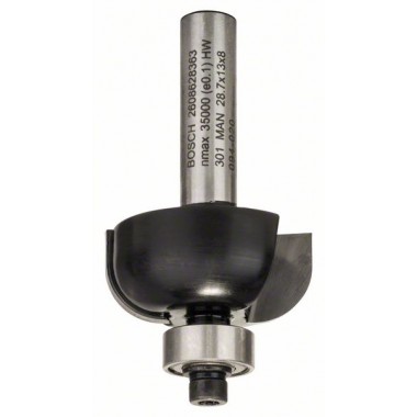 Галтельная фреза 8 мм, R1 8 мм, D 28,7 мм, L 13 мм, G 54 мм Bosch 2608628363