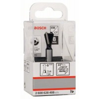 Пазовая фреза 8 мм, D1 14 мм, L 14 мм, G 55 мм, 15° Bosch 2608628408