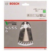 Пильный диск Optiline Wood 160x20/16x1,8 мм, 48 Bosch 2608641172