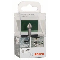 Конусный зенкер HSS с 3 режущими кромками, DIN 335 10,4 мм, M5, 50 мм, 6 мм Bosch 2609255121