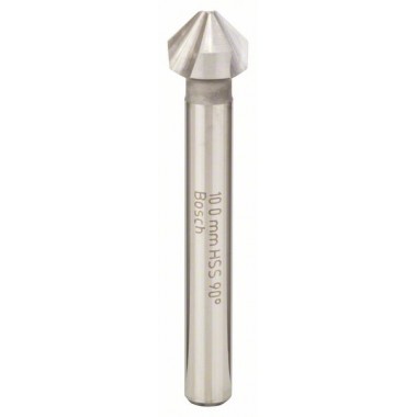 Конусный зенкер HSS с 3 режущими кромками, DIN 335 10,4 мм, M5, 50 мм, 6 мм Bosch 2609255121