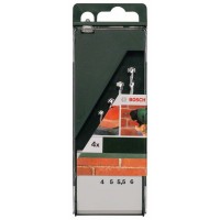Набор из 4 сверл по камню 4,0x75; 5,0x85; 5,5x85; 6,0x100 Bosch 2609255459