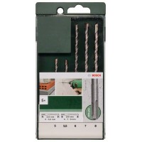 Набор из 5 буров SDS-plus 5,0x110; 5,5x110; 6,0x160; 7,0x160; 8,0x160 мм Bosch 2609255542