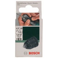Быстрозажимный сверлильный патрон до 10 мм 1,0 – 10 мм, 1/2' - 20 Bosch 2609255703