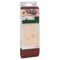 Набор из 3 шлифлент «красное» качество 40, без отверстий, на зажимах Bosch 2609256204