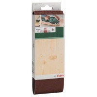 Набор из 3 шлифлент «красное» качество 80, без отверстий, на зажимах Bosch 2609256206